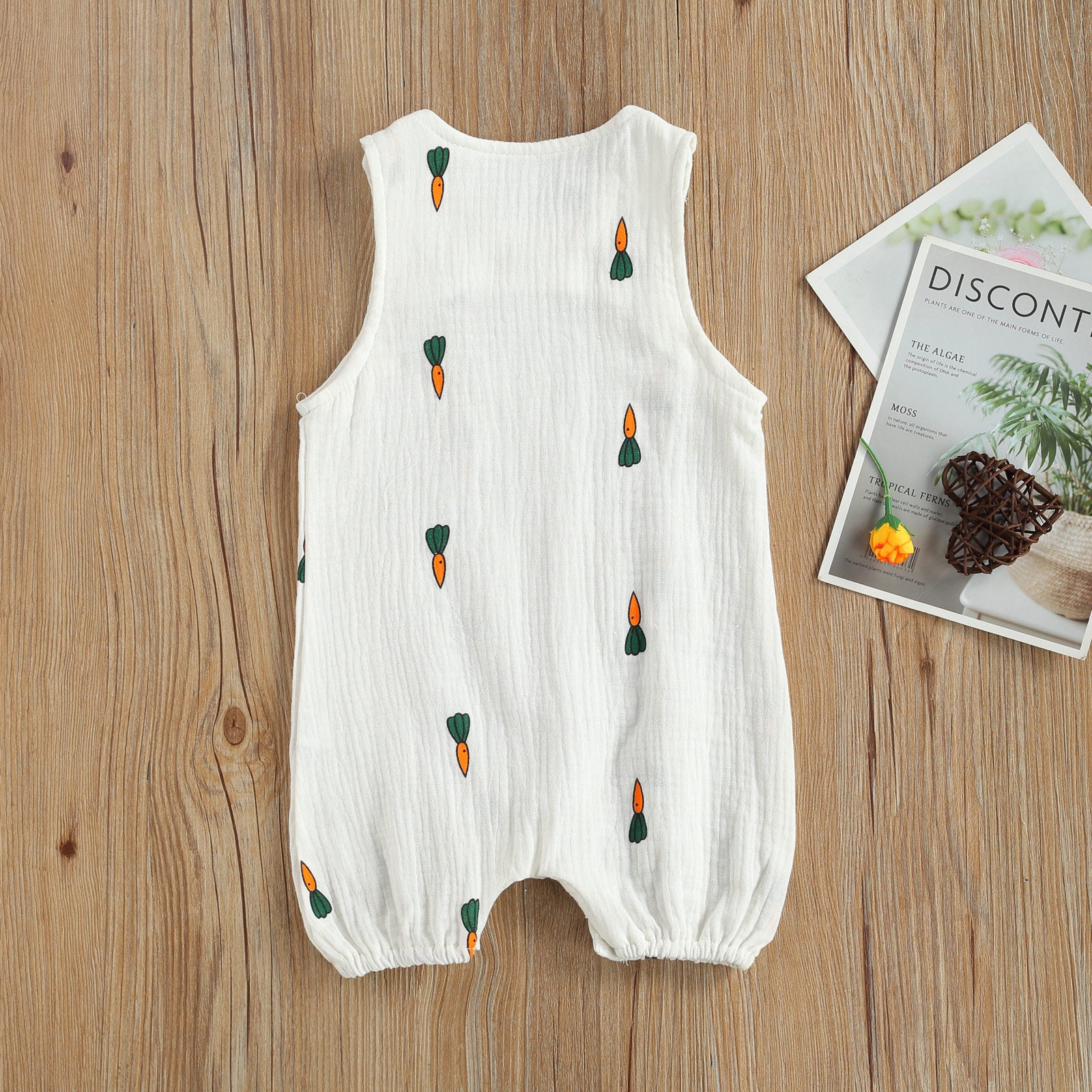 Sleeveless Lightweight Print Kids' Unisex Romper