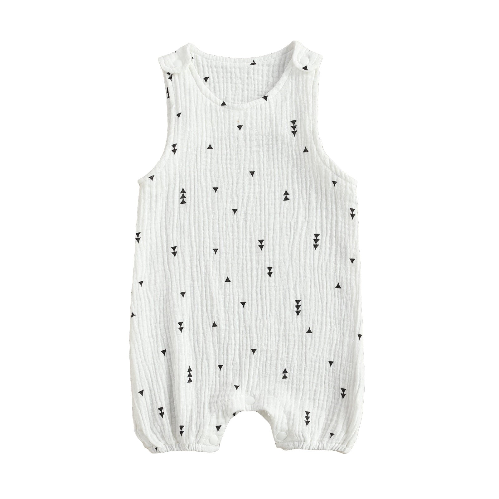Sleeveless Lightweight Print Kids' Unisex Romper