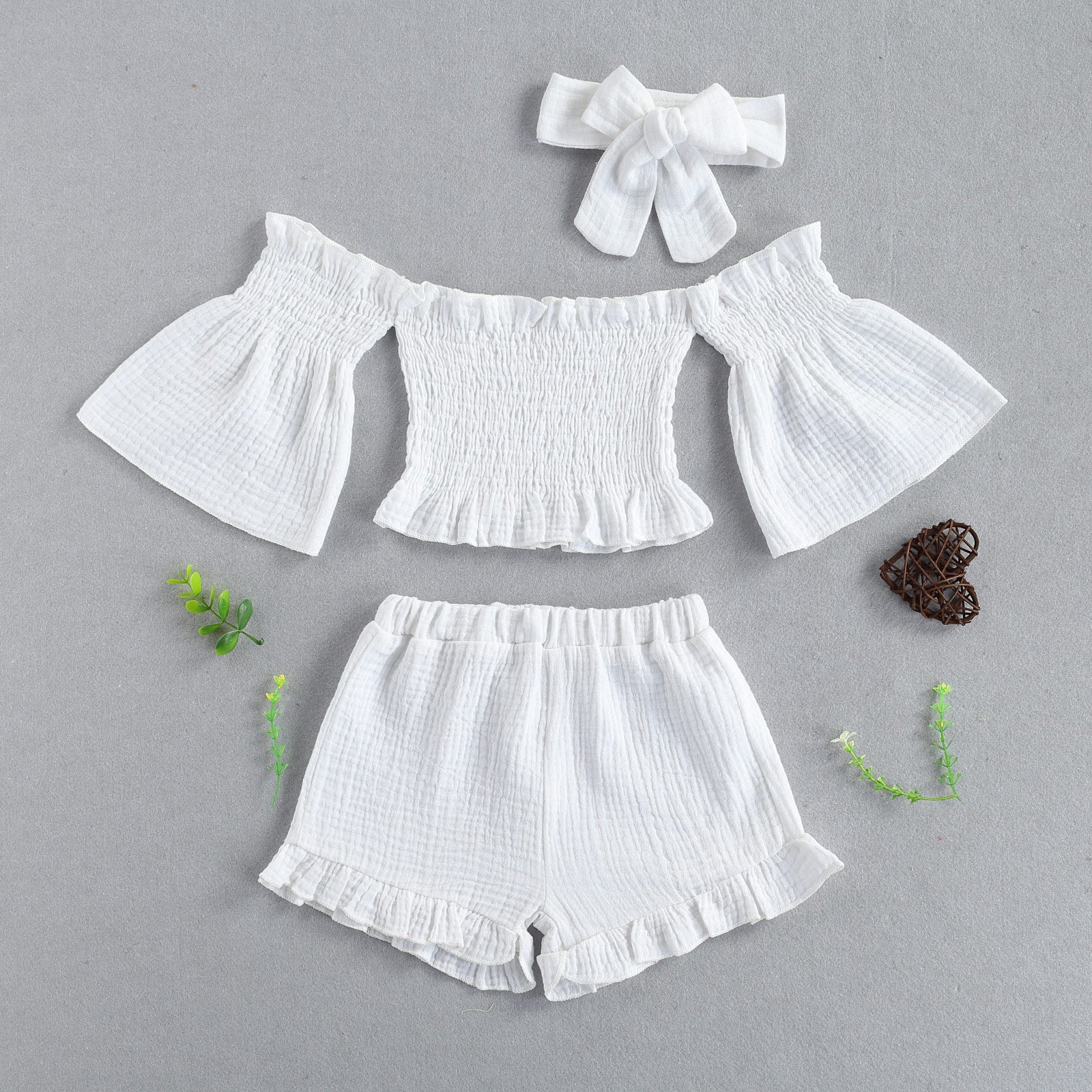 Girls' Bell Sleeve Short Set
