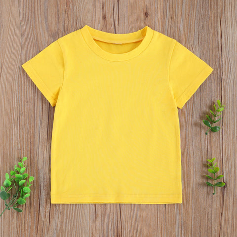 Kids' Unisex Solid Color T-Shirt