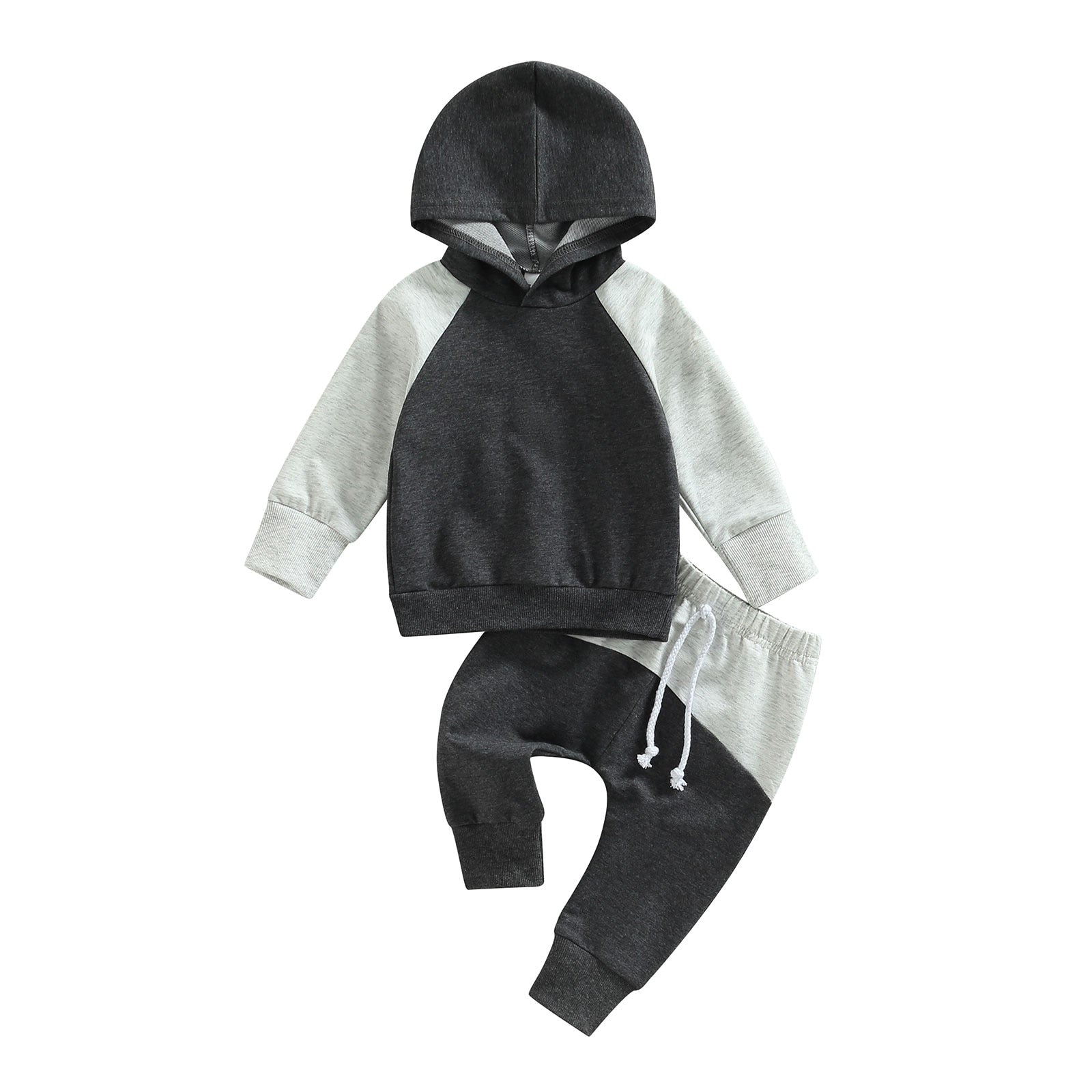 Boys' Colorblock Hooded Long-Sleeved Pant Set