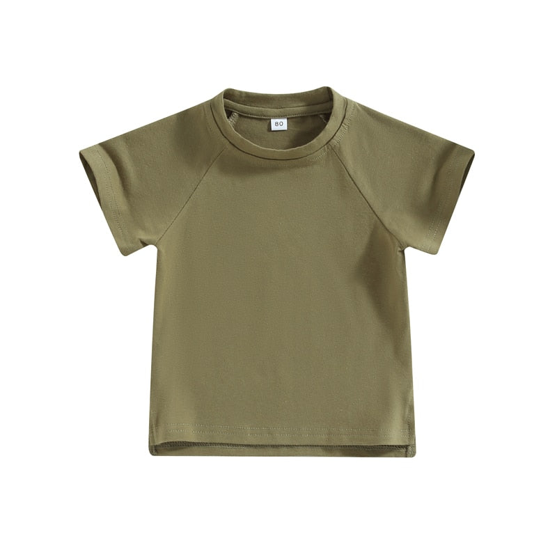 Kids' Solid Color Unisex T-shirt