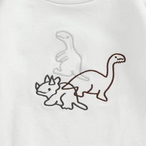 Dino-Mite Embroidered Long-Sleeved Onesie