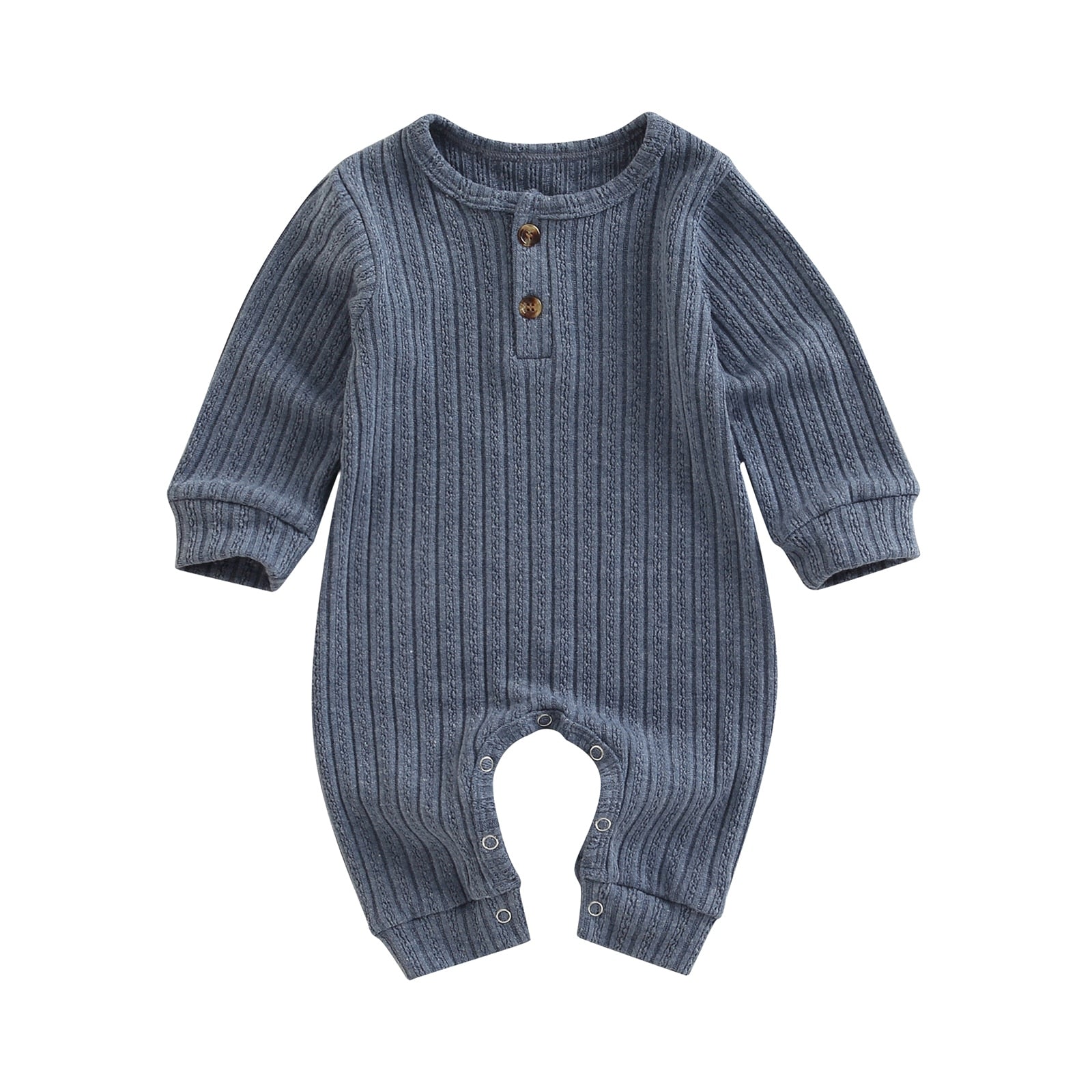 Unisex Knit Baby Longsleeved Jumpsuit