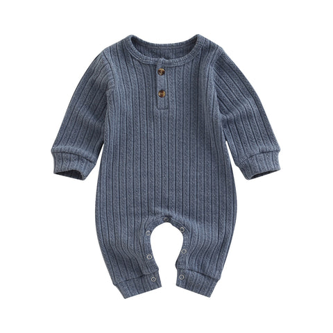 Unisex Knit Baby Longsleeved Jumpsuit