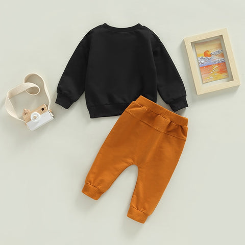 Boys' Little Dude Long-Sleeved Sweatpant Set