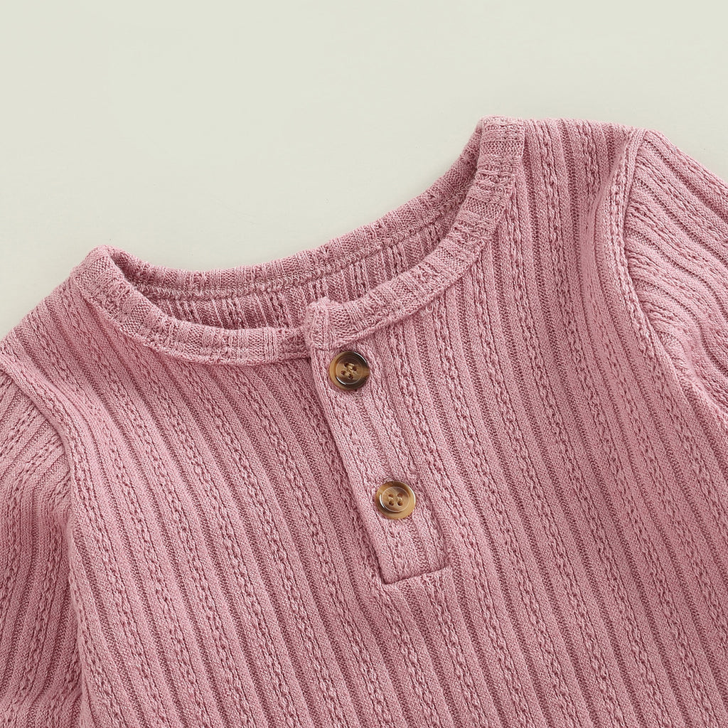 Unisex Knit Baby Longsleeved Jumpsuit