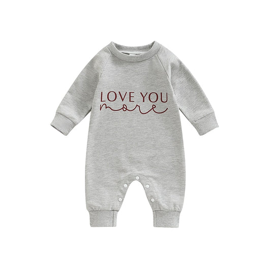 Love You More Graphic Baby Jumpsuit