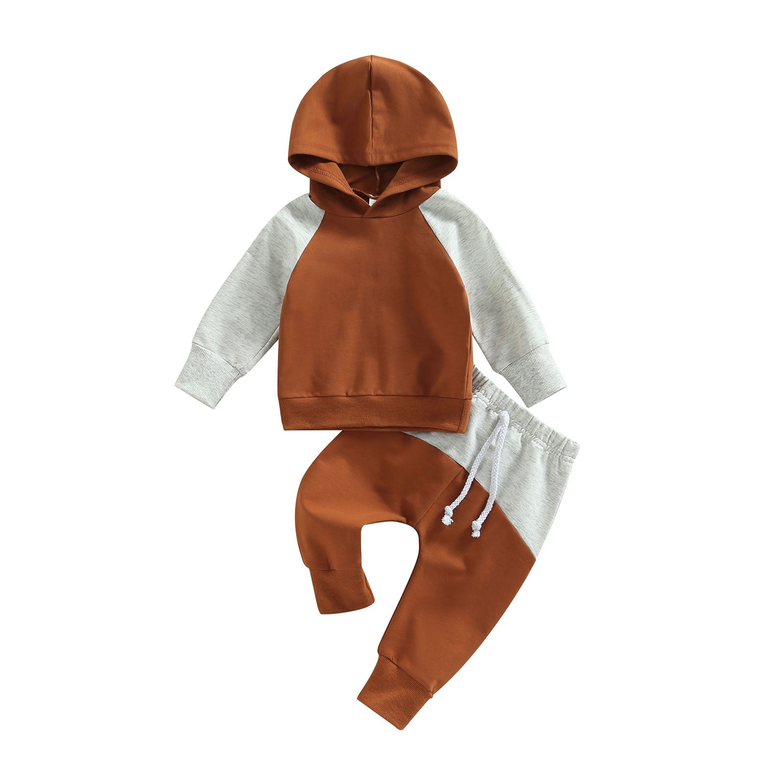Boys' Colorblock Hooded Long-Sleeved Pant Set