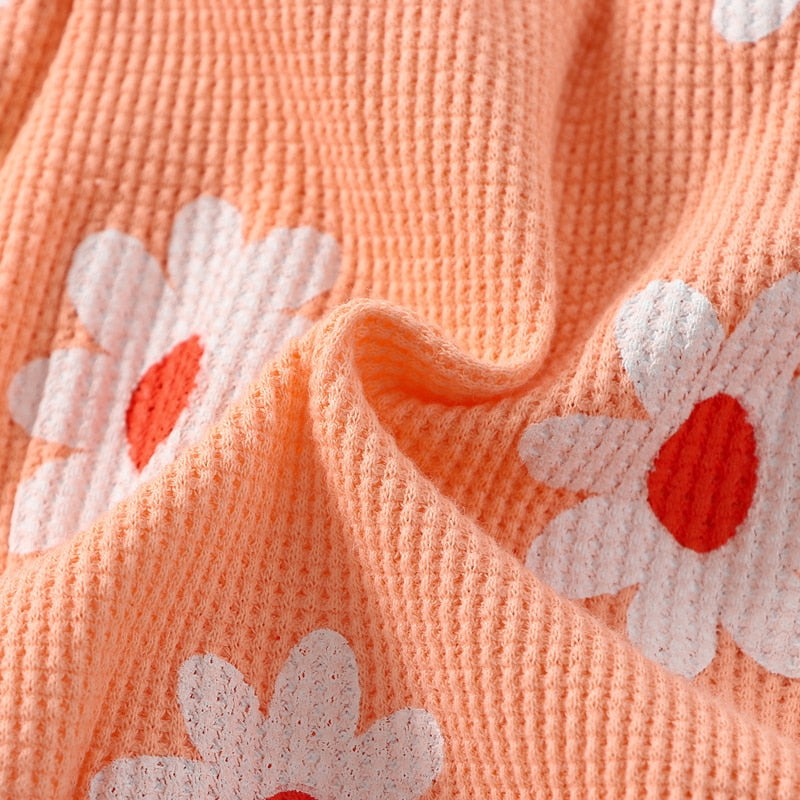 Girls' Flower Romper With Headband