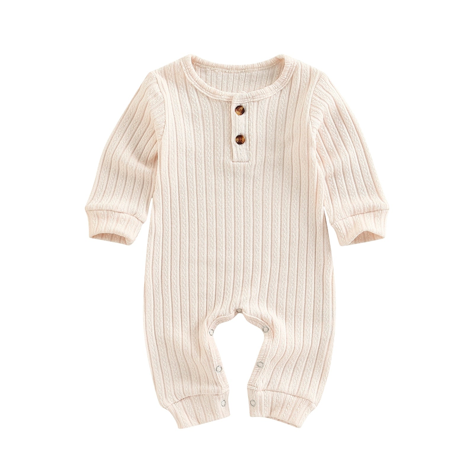 Unisex Knit Baby Longsleeved Jumpsuit