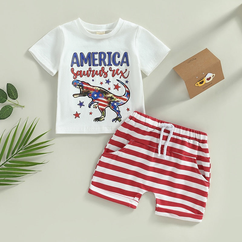 Boys' America Saurus Rex Independence Day Set