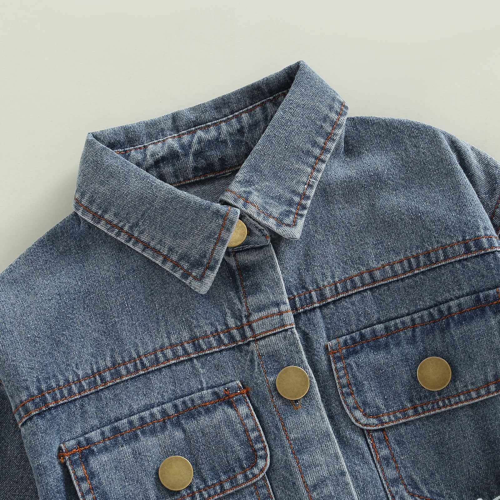 Girls' Frayed Hem Denim Dress