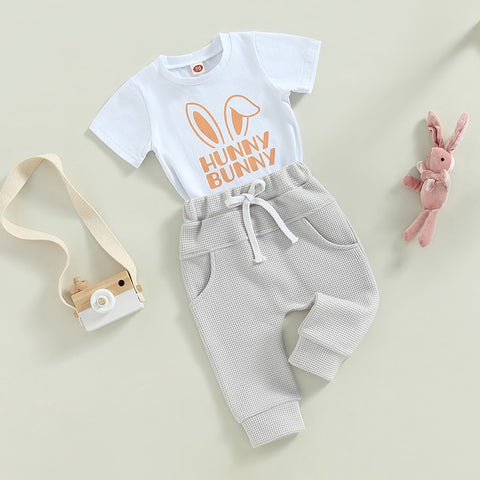 Boys' Hunny Bunny T-Shirt And Solid Pants Set