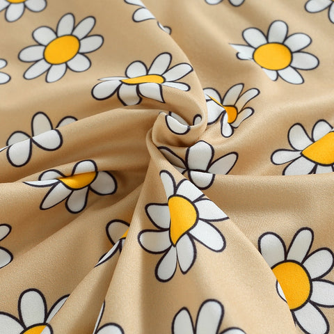 Girls' Daisy Print Button-Down Jumpsuit