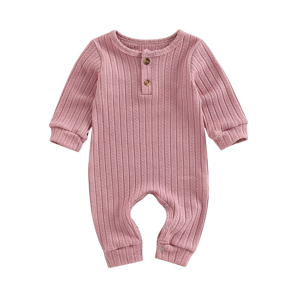Unisex Knit Baby Longsleeved Jumpsuit