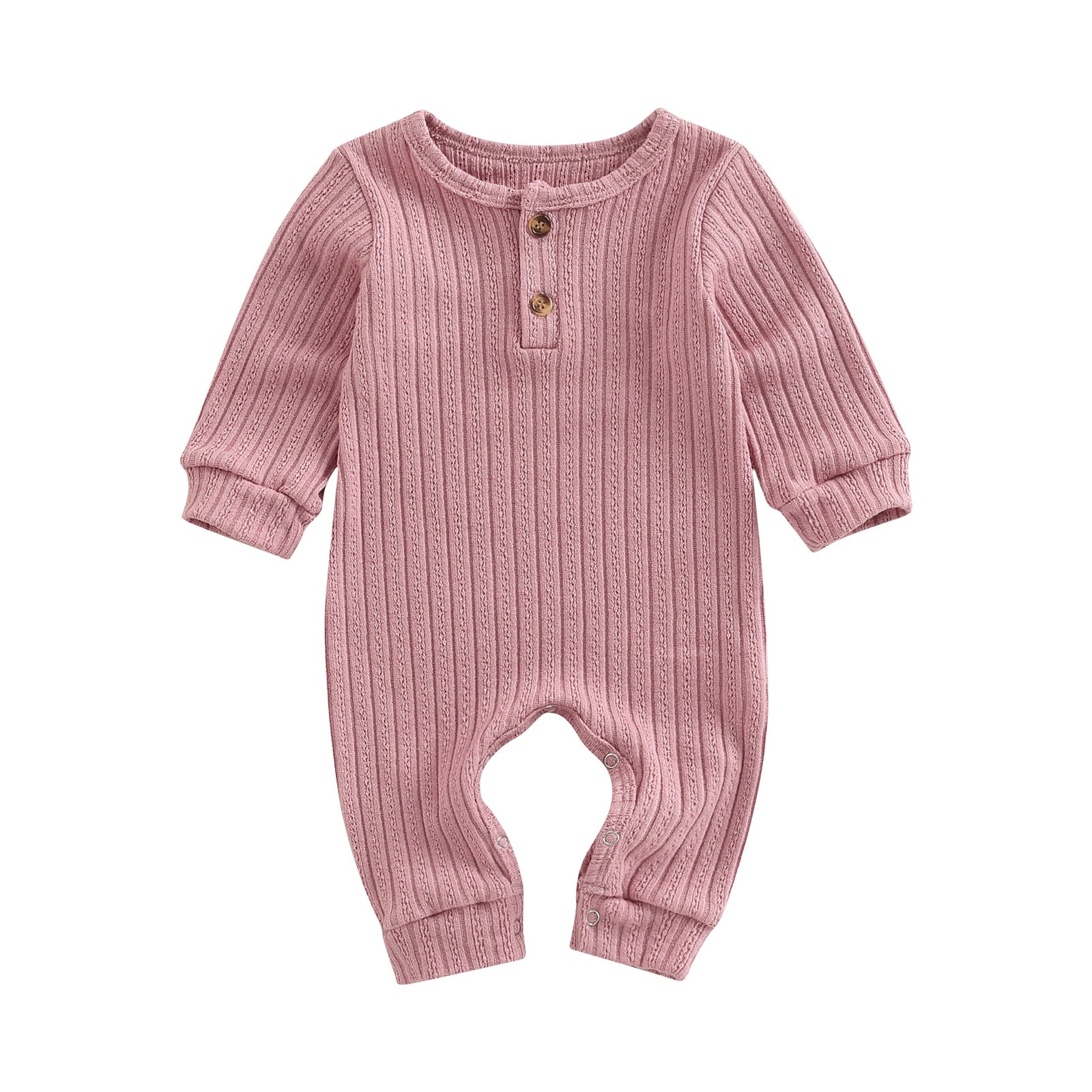 Unisex Knit Baby Longsleeved Jumpsuit