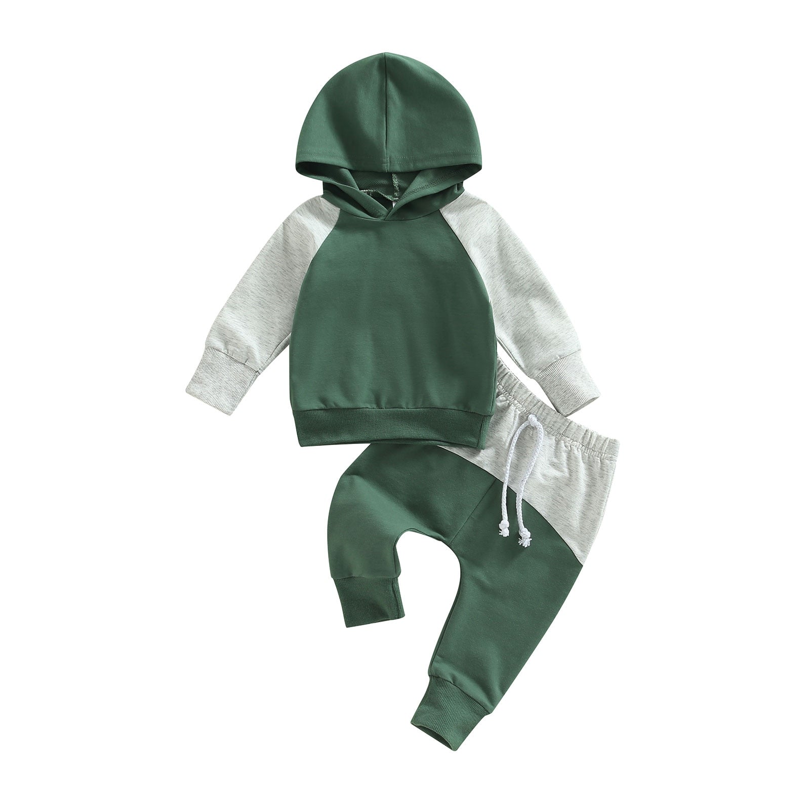 Boys' Colorblock Hooded Long-Sleeved Pant Set