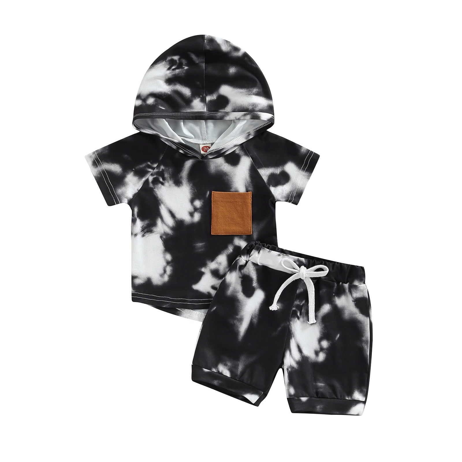 Kids' Hooded Tie-Dye Short Set