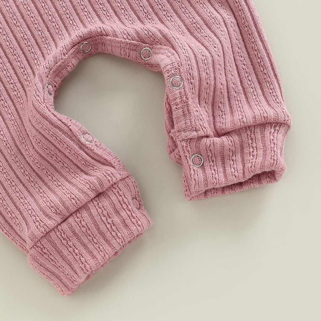 Unisex Knit Baby Longsleeved Jumpsuit