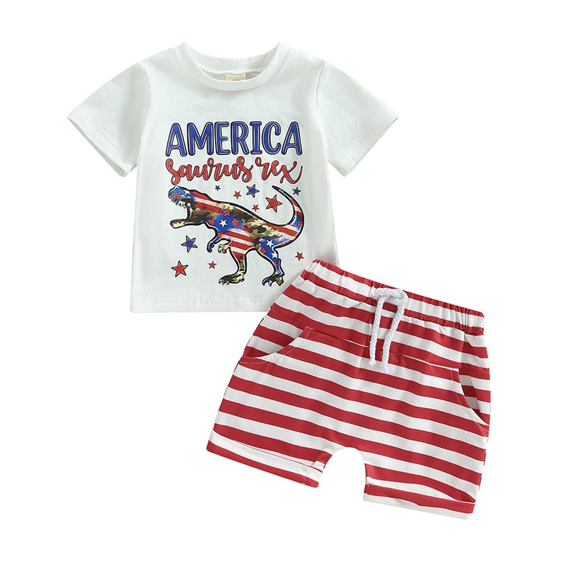 Boys' America Saurus Rex Independence Day Set