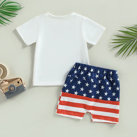 Boys' All American Dude 4th of July Shorts Set