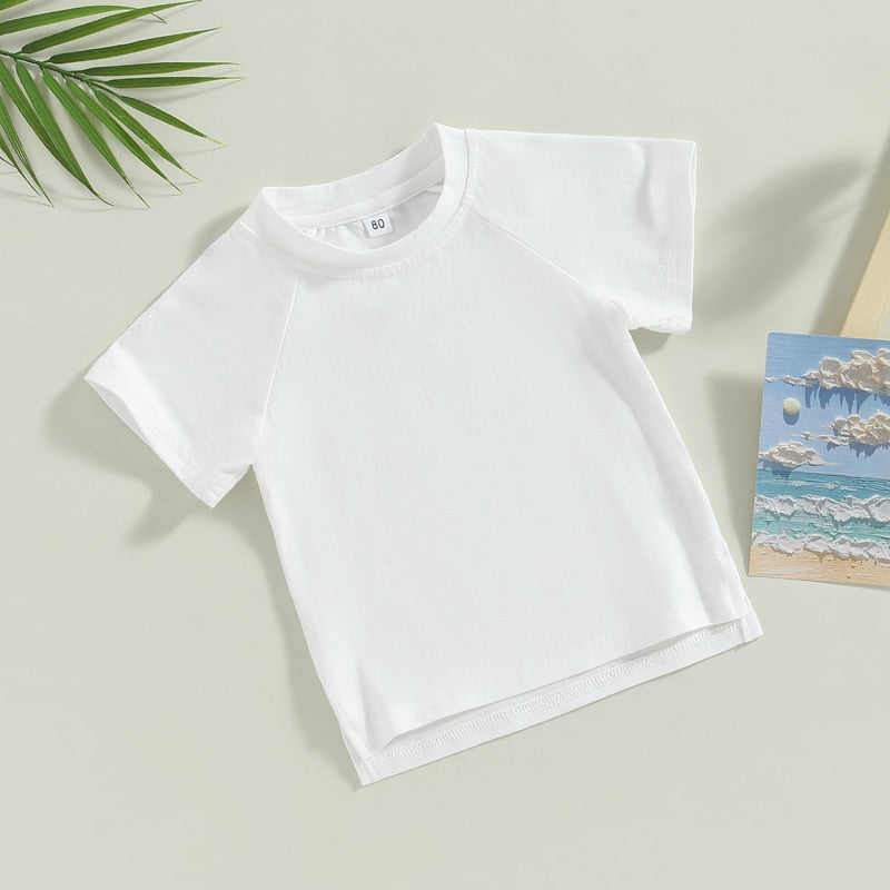 Kids' Solid Color Unisex T-shirt