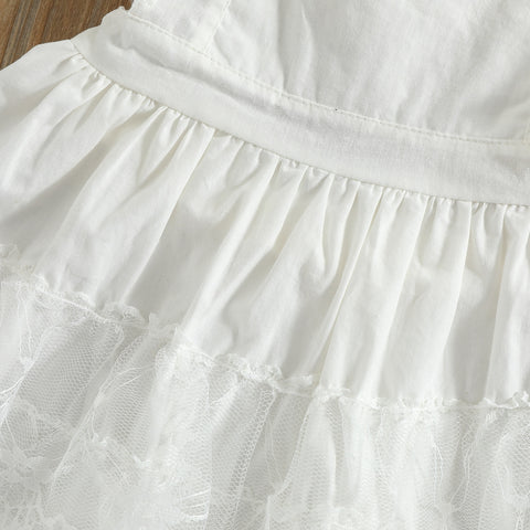 Girls' White Lace Dress