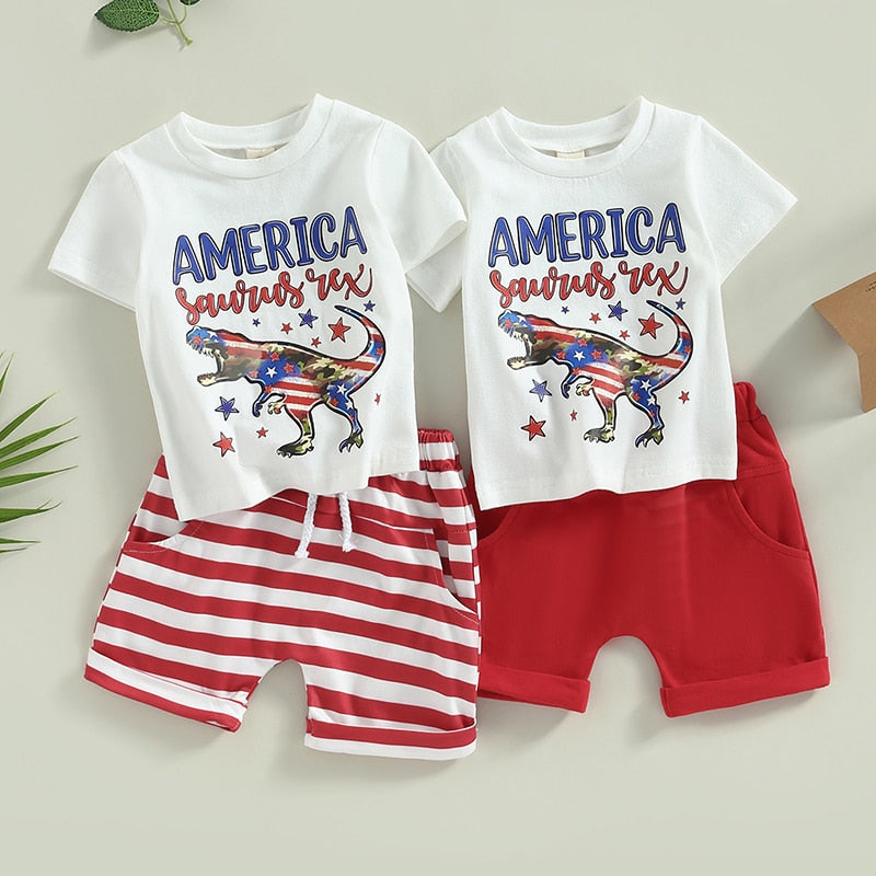 Boys' America Saurus Rex Independence Day Set