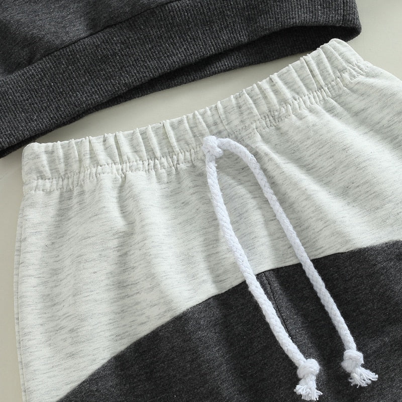 Boys' Colorblock Hooded Long-Sleeved Pant Set