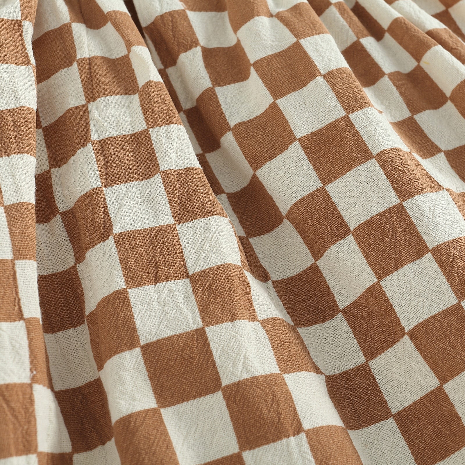 Girls' Checkered Jumpsuit