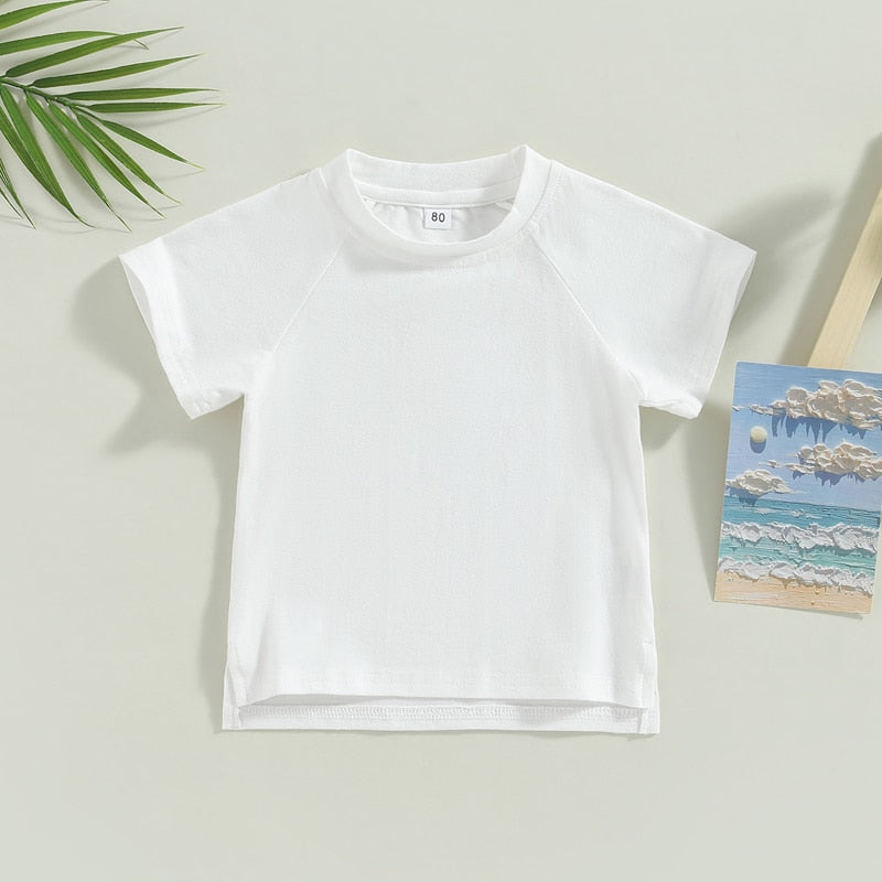 Kids' Solid Color Unisex T-shirt