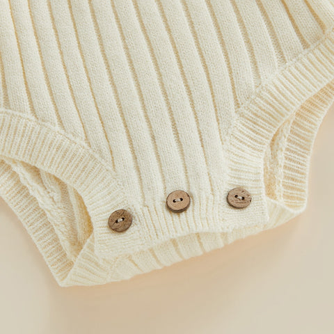 Thick Knit Long-Sleeved Baby Onesie