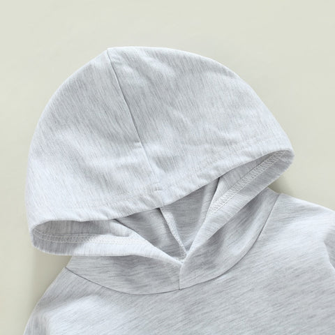 Colorblock Hooded Long-Sleeved Onesie