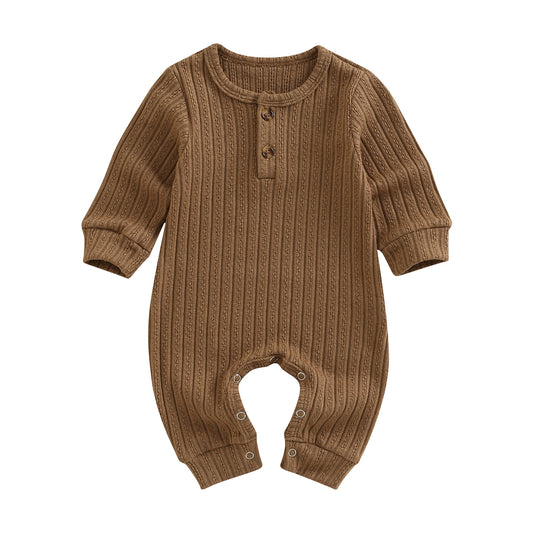Unisex Knit Baby Longsleeved Jumpsuit
