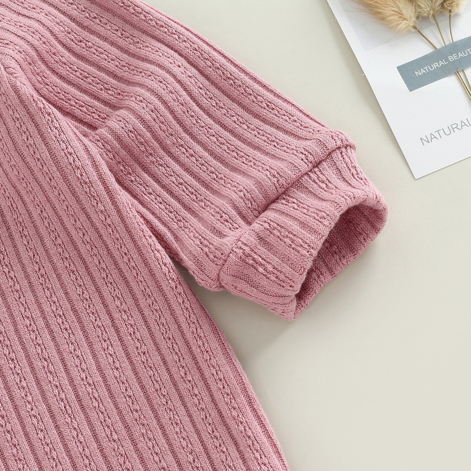 Unisex Knit Baby Longsleeved Jumpsuit