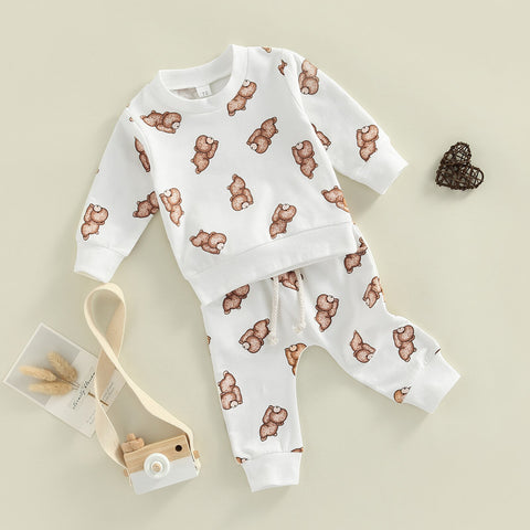 Sleepy Beart Long-Sleeved Pant Set